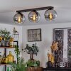 Koyoto  Plafondlamp Glas 20 cm Duidelijk, Rookkleurig, 3-lichts