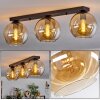 Koyoto  Plafondlamp Glas 20 cm Amber, 3-lichts