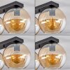 Koyoto  Plafondlamp Glas 20 cm Amber, 3-lichts