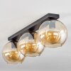 Koyoto  Plafondlamp Glas 20 cm Amber, 3-lichts