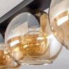 Koyoto  Plafondlamp Glas 20 cm Amber, 4-lichts