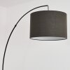 Gualdim Staande lamp Zwart, 1-licht, Stoffen lampenkap
