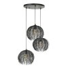 Beach Hanglamp Bruin, Zwart, 3-lichts