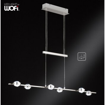 WOFI SLIGO Wandlamp LED Nikkel mat, 12-lichts