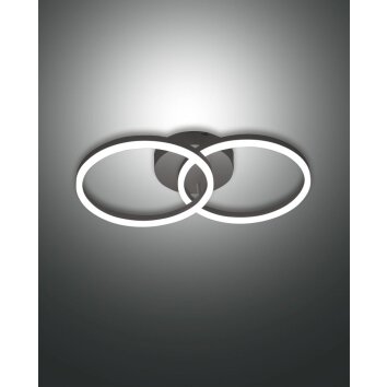 Fabas Luce Giotto Plafondlamp LED Zwart, 1-licht