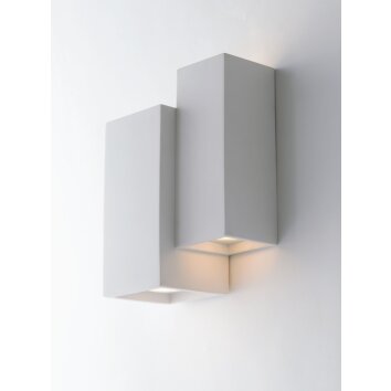 Luce Design Foster Muurlamp kan worden geverfd met in de handel verkrijgbare verven, Wit, 4-lichts
