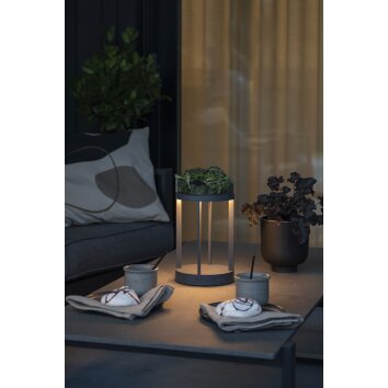 Konstsmide Chieti Tafellamp voor buiten LED Grijs, 1-licht