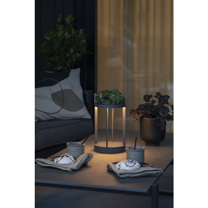 Konstsmide Chieti Tafellamp voor buiten LED Grijs, 1-licht