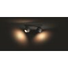 Philips Hue Buckram Plafondlamp LED Zwart, 2-lichts, Afstandsbediening