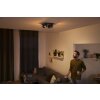 Philips Hue Buckram Plafondlamp LED Zwart, 4-lichts, Afstandsbediening