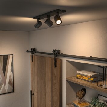 Philips Hue Runner Plafondlamp LED Zwart, 3-lichts, Afstandsbediening