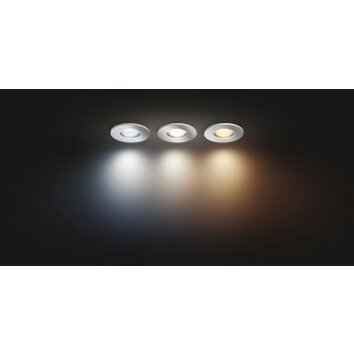 Philips Hue Adore Inbouw verlichting LED Aluminium, 3-lichts, Afstandsbediening
