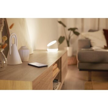 Philips WiZ SQUIRE Tafellamp LED Wit, 1-licht, Afstandsbediening, Kleurwisselaar