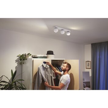 Philips Hue Buckram Plafondlamp LED Wit, 3-lichts, Afstandsbediening