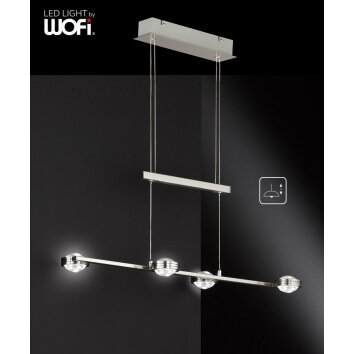 WOFI SLIGO Wandlamp LED Nikkel mat, 8-lichts