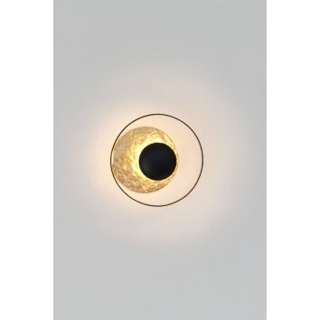 Holländer ECLIPSE Muurlamp LED Goud, Zwart, 3-lichts