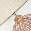 Lahnus Tafellamp Bruin, houtlook, Wit, 1-licht
