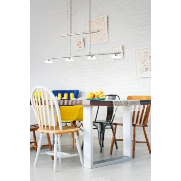 Eglo BORRIOL Hanglamp LED Nikkel mat, 4-lichts