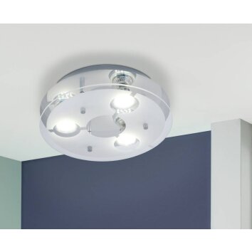 Eglo CABI Plafondlamp LED Chroom, 3-lichts