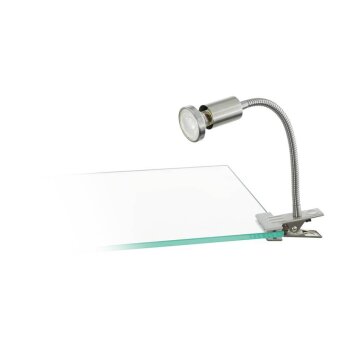 Eglo LITOS Klemlamp LED Nikkel mat, 1-licht