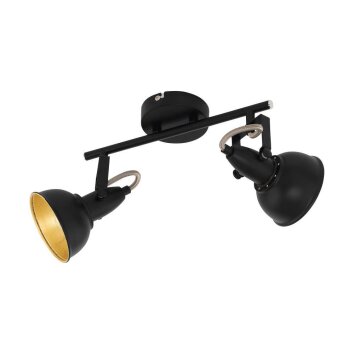 Eglo THORNTON Plafondlamp Goud, Zwart, 2-lichts