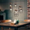 Brilliant Gwen Hanglamp Hout donker, Zwart, 6-lichts