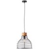 Brilliant Avia Hanglamp Hout licht, Zwart, 1-licht