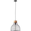 Brilliant Avia Hanglamp Hout licht, Zwart, 1-licht