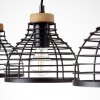 Brilliant Avia Hanglamp Hout licht, Zwart, 3-lichts
