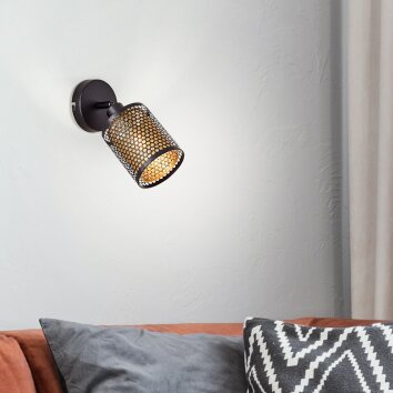 Brilliant Cheval Muurlamp Zwart, 1-licht