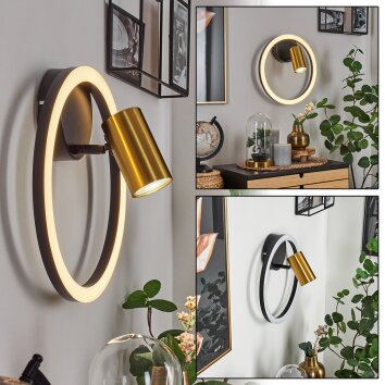 Reboleiro Muurlamp LED Zwart, 2-lichts