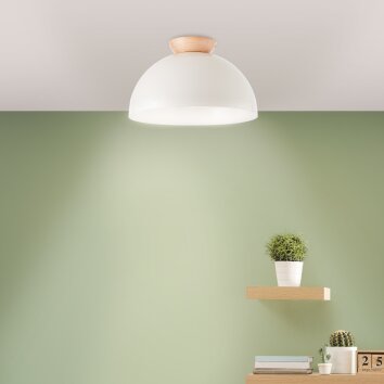 Brilliant Nalam Plafondlamp Natuurlijke kleuren, Wit, 1-licht