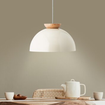 Brilliant Nalam Hanglamp Natuurlijke kleuren, Wit, 1-licht