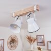 Oksbol Plafondlamp Hout licht, Wit, 2-lichts