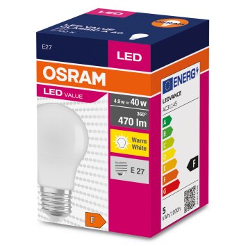 OSRAM CLASSIC A LED E27 4,9 watt 2700 kelvin 470 lumen