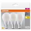 OSRAM CLASSIC A Set van 3 LED B22d 6,5 Watt 2700 Kelvin 806 Lumen