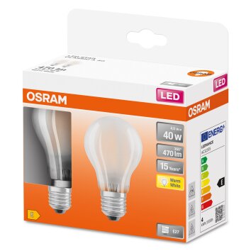 OSRAM LED Retrofit Set van 2 E27 4 Watt 2700 Kelvin 470 Lumen