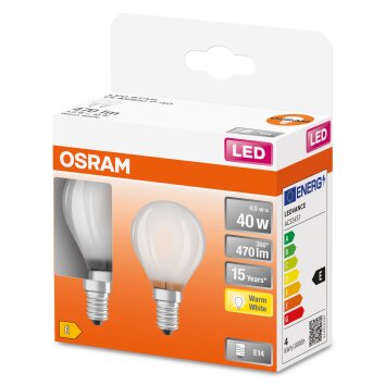 OSRAM LED Retrofit Set van 2 E14 4 Watt 2700 Kelvin 470 Lumen