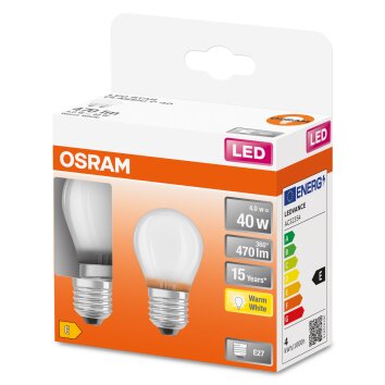 OSRAM LED Retrofit Set van 2 E27 4 Watt 2700 Kelvin 470 Lumen