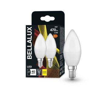 BELLALUX® Set van 2 LED E14 4,9 Watt 2700 Kelvin 470 Lumen
