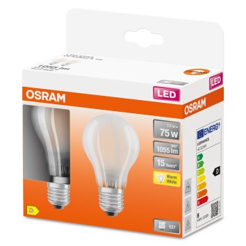 OSRAM LED Retrofit Set van 2 E27 7,5 Watt 2700 Kelvin 1055 Lumen