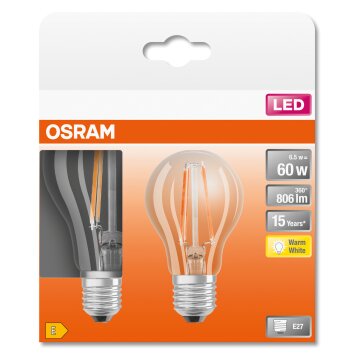 OSRAM LED Retrofit Set van 2 E27 6,5 Watt 2700 Kelvin 806 Lumen