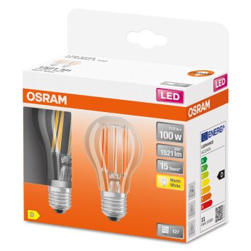 OSRAM LED Retrofit Set van 2 E27 11 Watt 2700 Kelvin 1521 Lumen