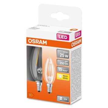 OSRAM LED Retrofit Set van 2 E14 2,5 Watt 2700 Kelvin 250 Lumen