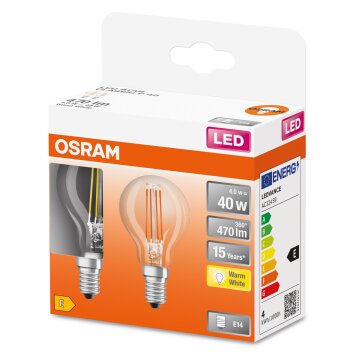 OSRAM LED Retrofit Set van 2 E14 4 Watt 2700 Kelvin 470 Lumen