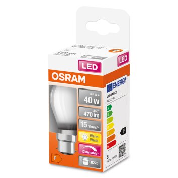 OSRAM LED Retrofit B22d 4,8 Watt 2700 Kelvin 470 Lumen