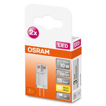 OSRAM LED PIN Set van 2 G4 0,9 Watt 2700 Kelvin 100 Lumen