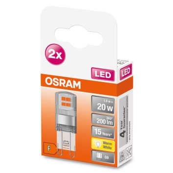 OSRAM LED PIN Set van 2 G9 1,9 watt 2700 kelvin 200 lumen