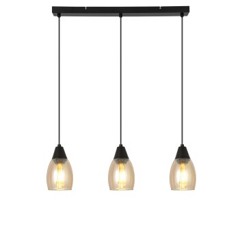 Globo REID Hanglamp Zwart, 3-lichts