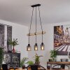 Hunouri Hanglamp Natuurlijke kleuren, Zwart, 3-lichts